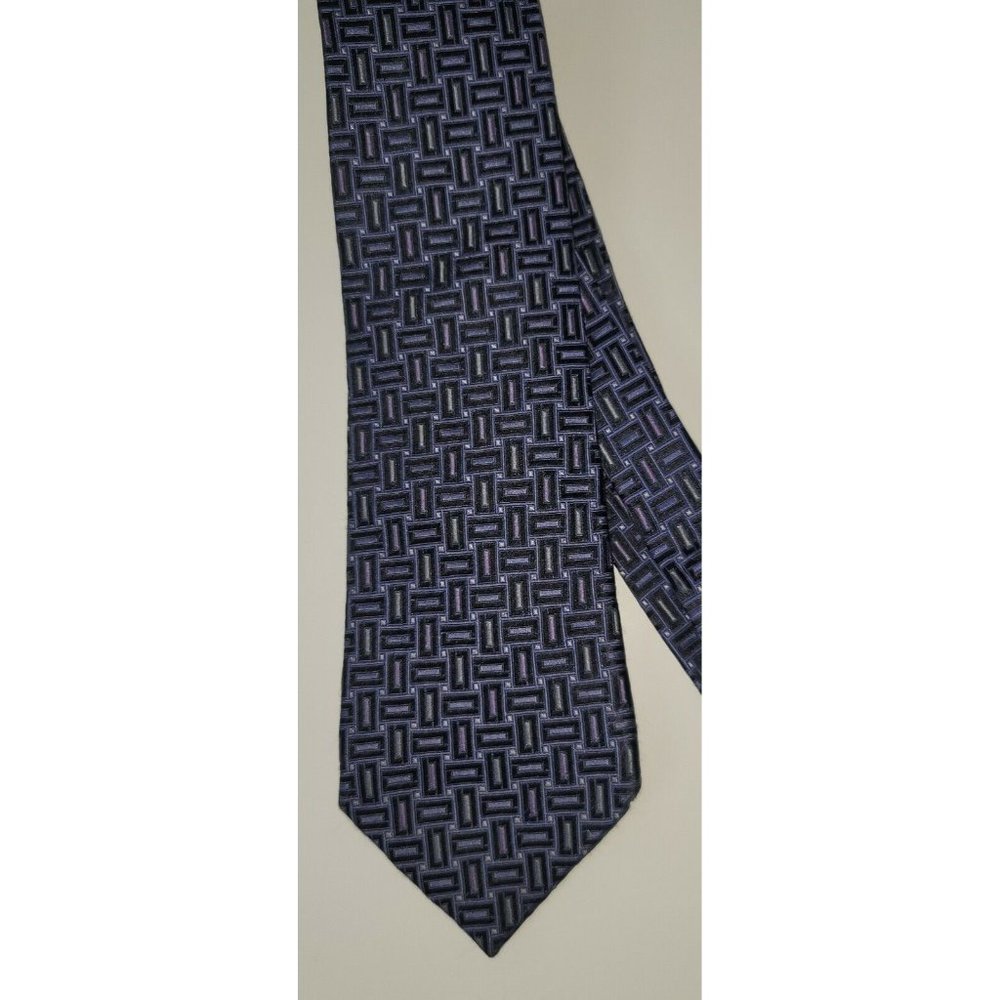 Robert Talbott Best of Class Nordstrom Blue Stripe Silk Geometric Tie